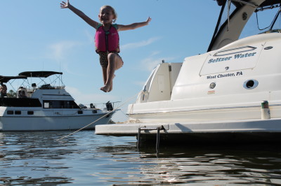 high swim platform jump