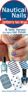 nautical nail wraps and polish