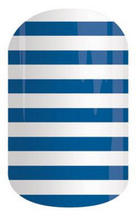 navy stripe nail wrap