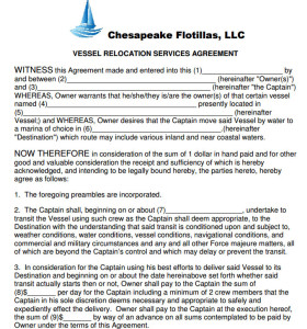 vessel relocation contract template