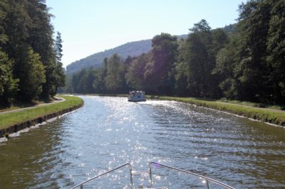 canal glistening sun