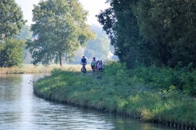 canal path bikers