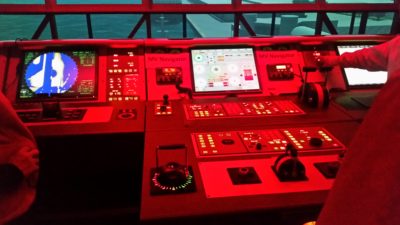 Ship simulator panel