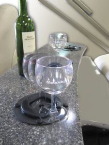Slide in wine glass