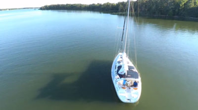 boat aerial photo drone