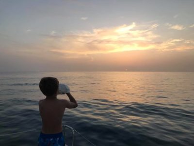 boating sunset