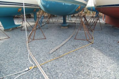 rubrail removed from boat