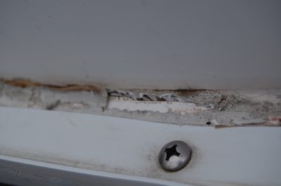 butyl tape remnants