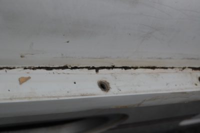 Crack between coaming and flange up close