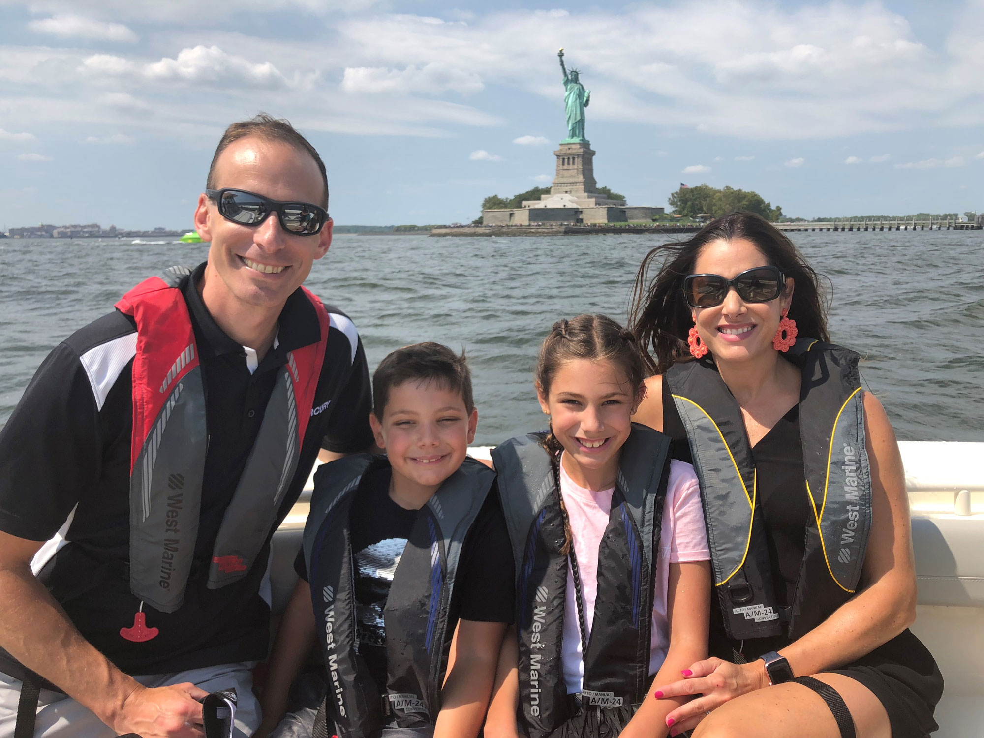 family boating