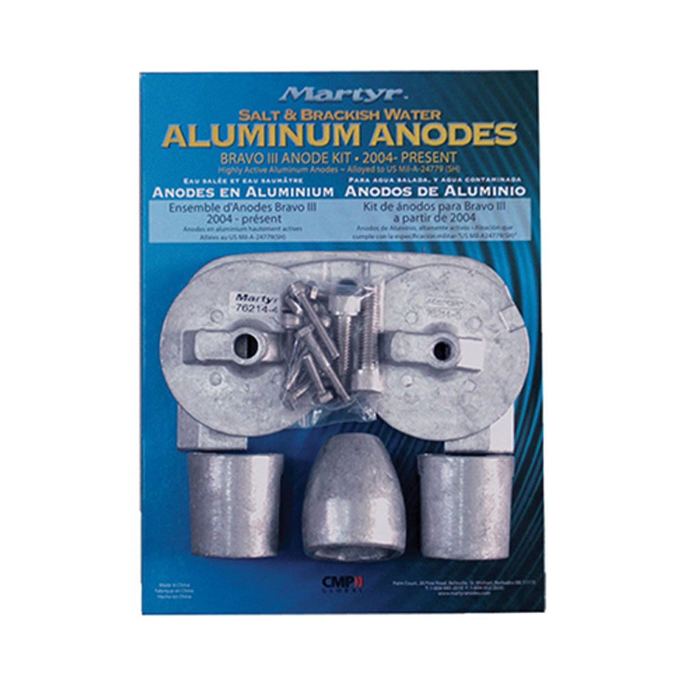 Martyr Aluminum Anode Kit for Mercury Bravo III