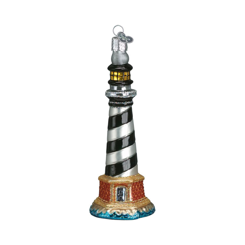 Glass Lighthouse Ornaments