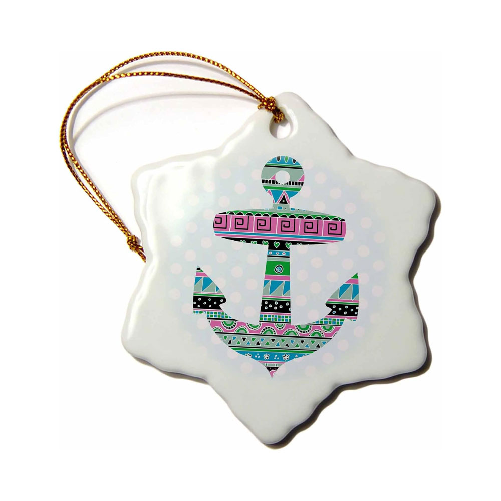 Sailor Anchor Snowflake Ornament