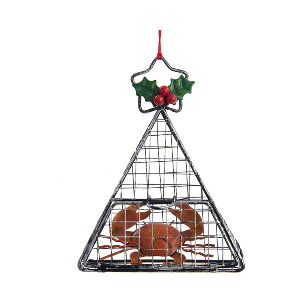 Wire Hanging Crab Trap Ornament