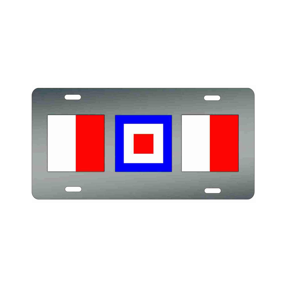Nautical Flag Letter License Plate - Customize