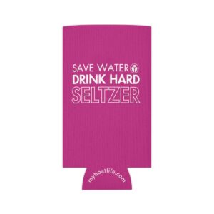 Save Water Drink Hard Seltzer Slim Can Koozie - Image 3