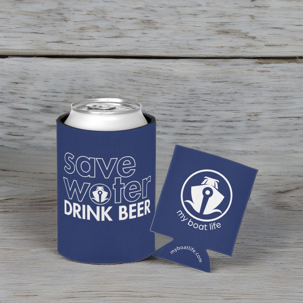 Save Water Drink Beer Boat Life Can Koozie