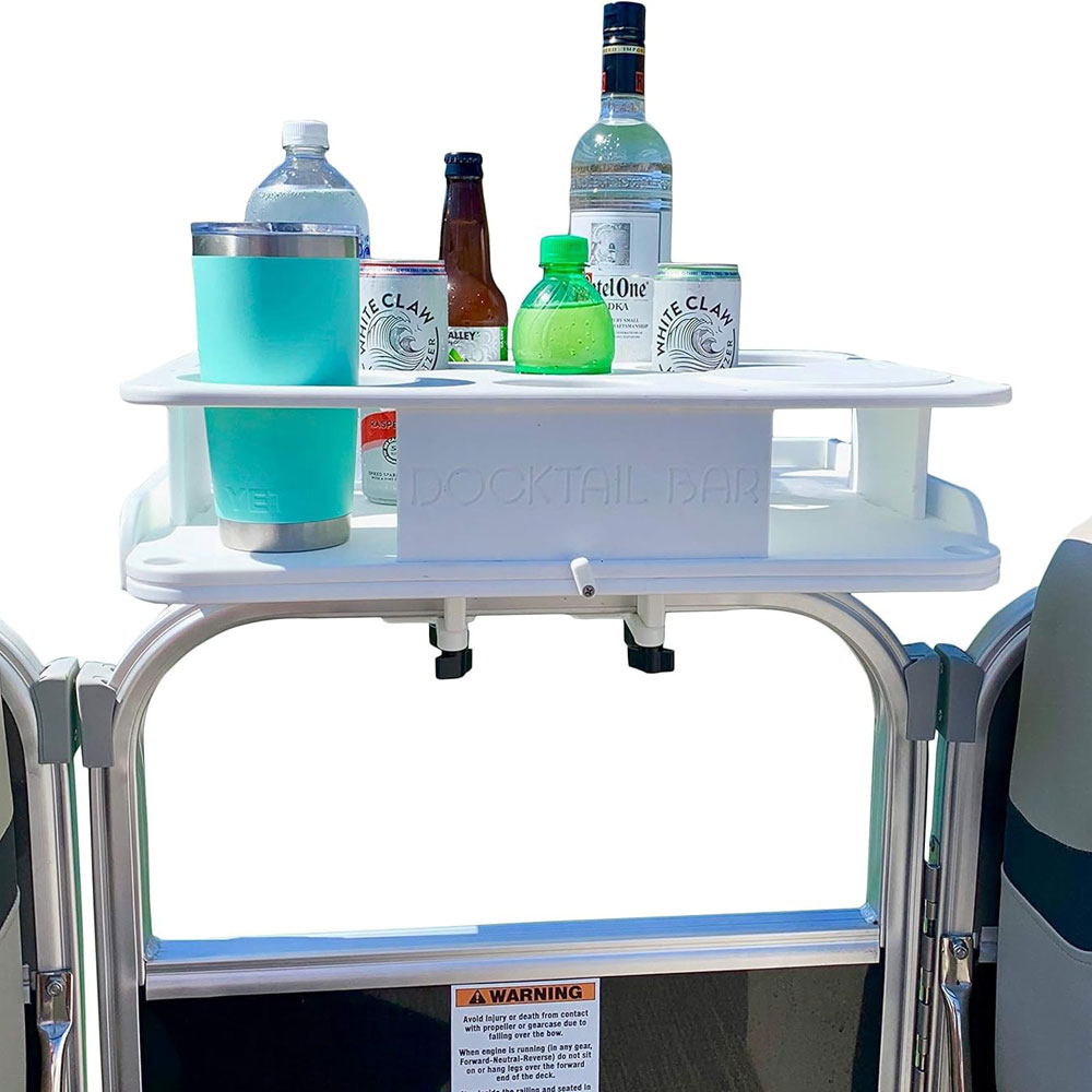 Docktail Bar Pontoon Boat Table Bar Caddy Organizer - My Boat Life