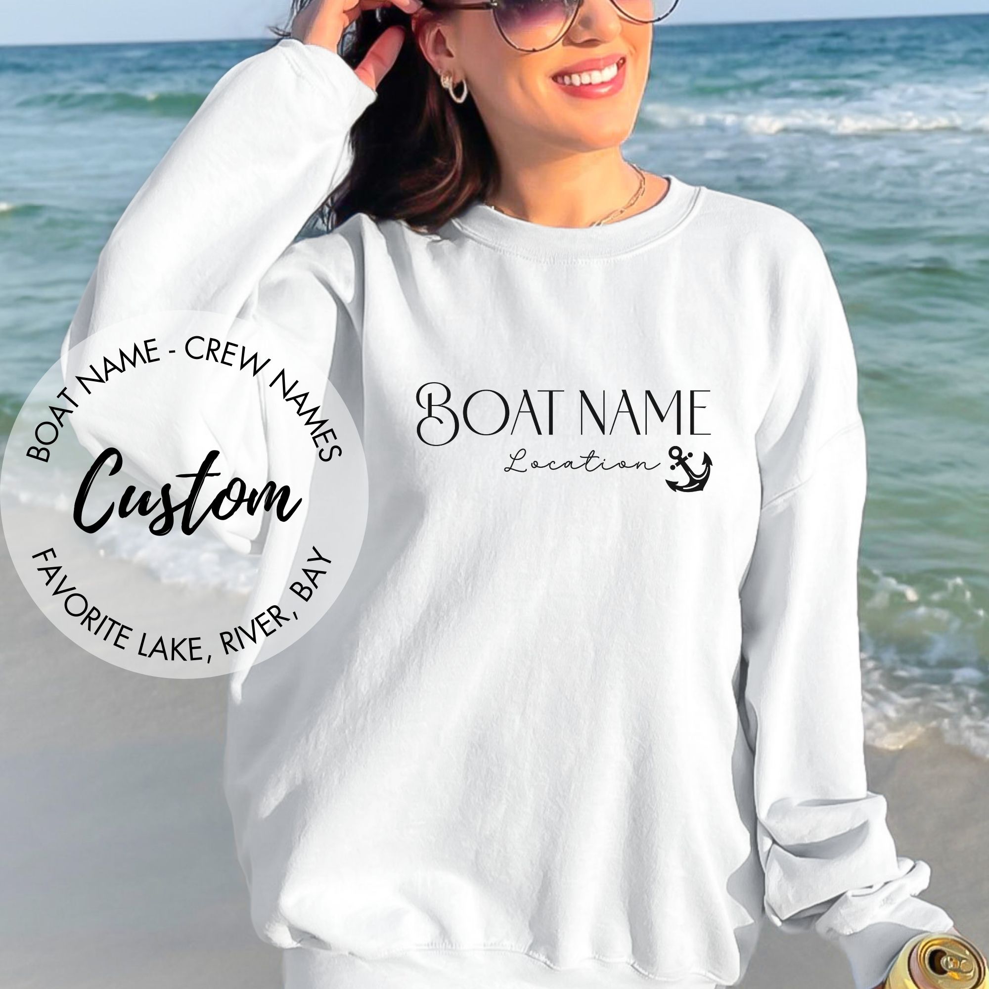 Custom Boat Name & Location Sweatshirt