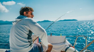 men boating