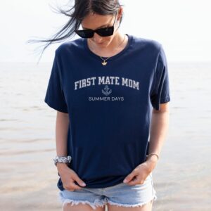First Mate Mom Custom Boat Name Shirt - Image 2