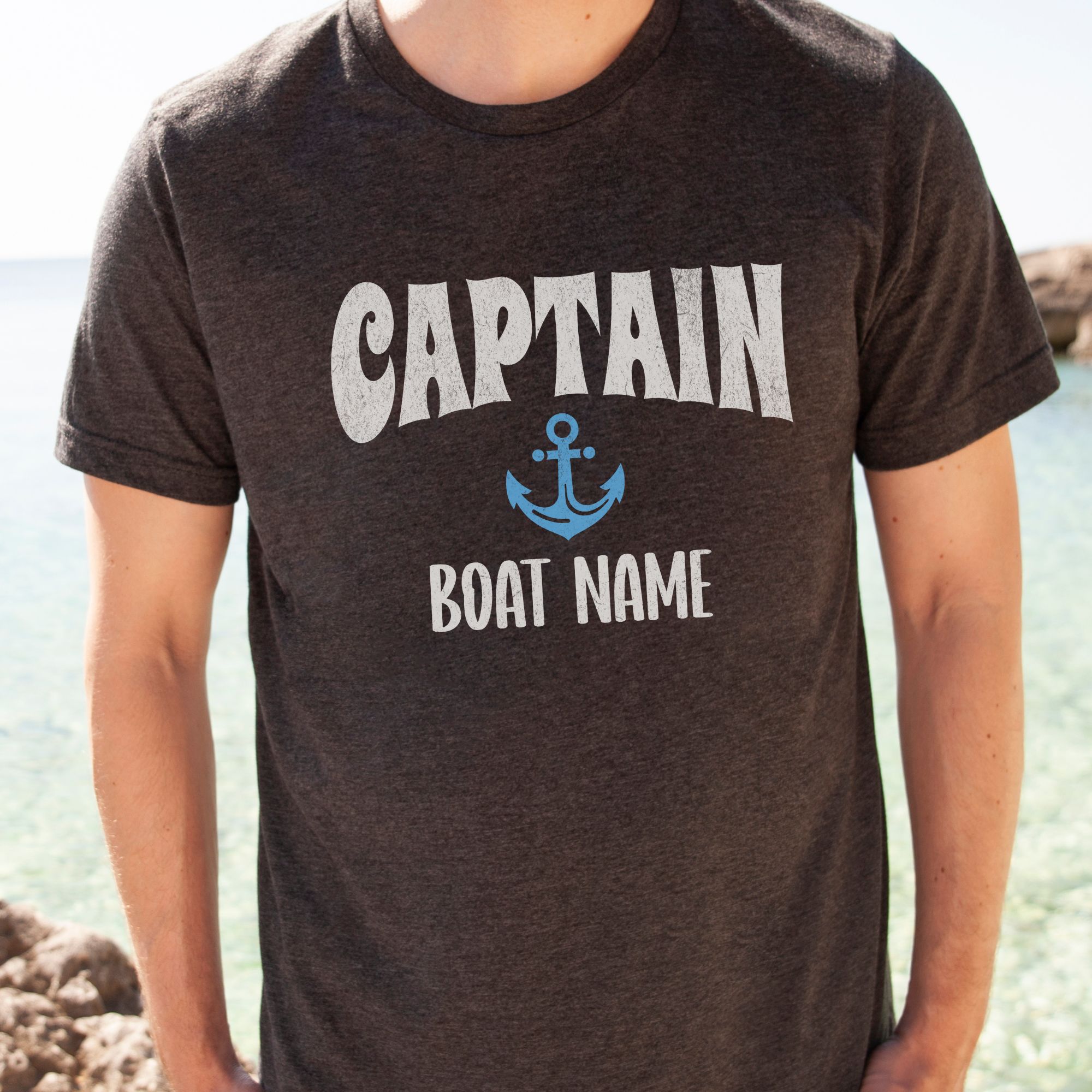 Captain Anchor Custom Boat Name Shirt