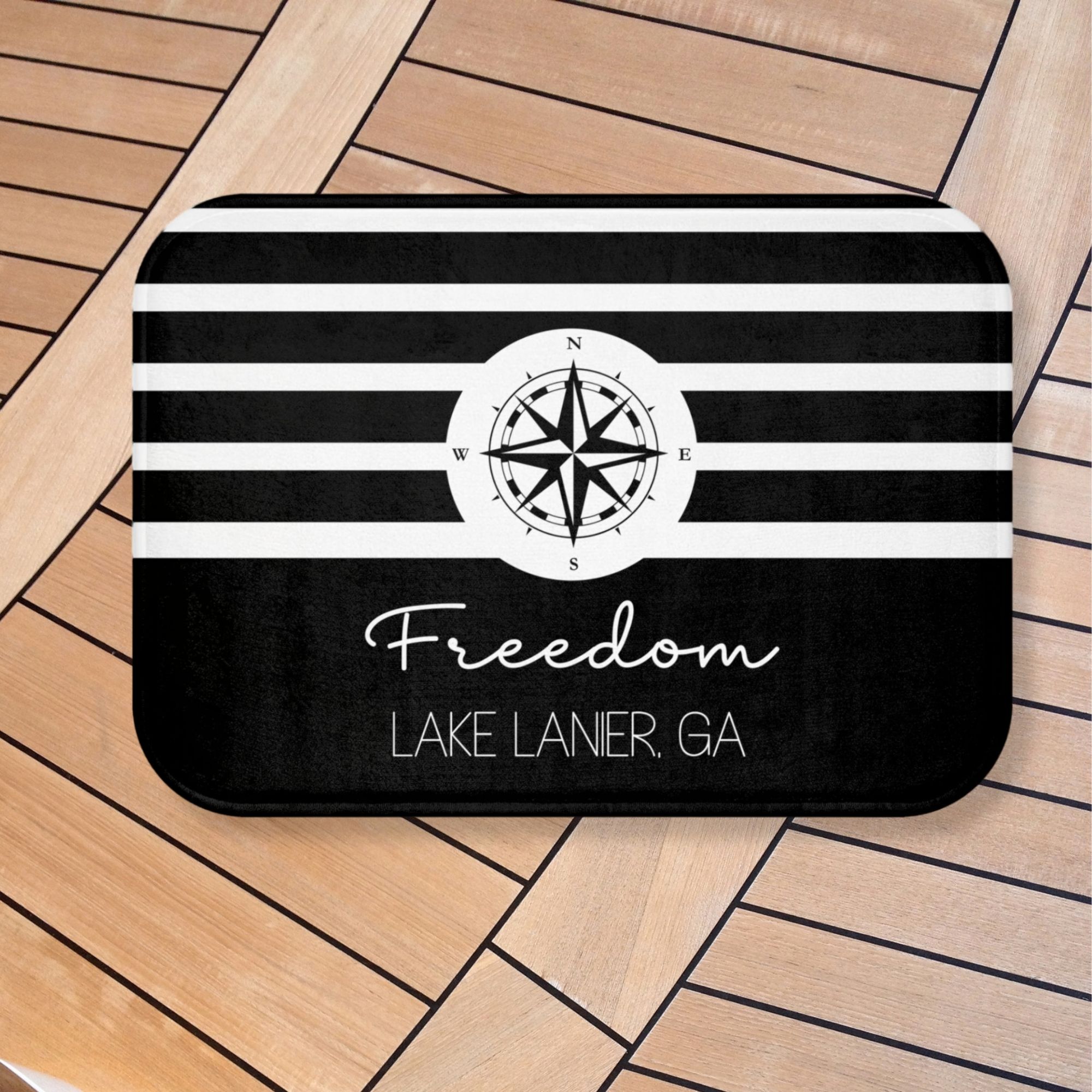 nautical compass bathmat