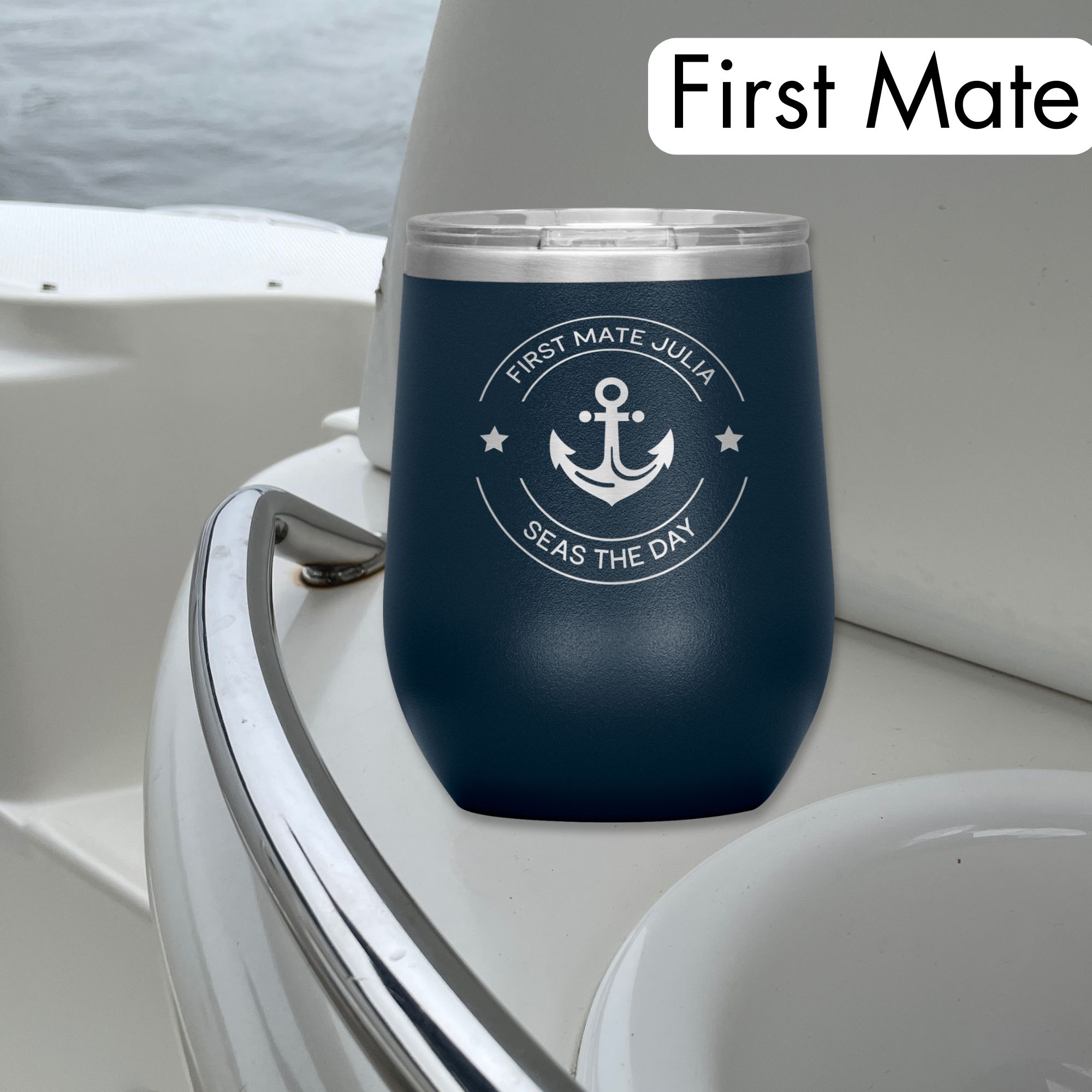 thumbnail interactive-video image 1 of Captain And First Mate Hats Set - Nautical Boating Accessories 1 of 14