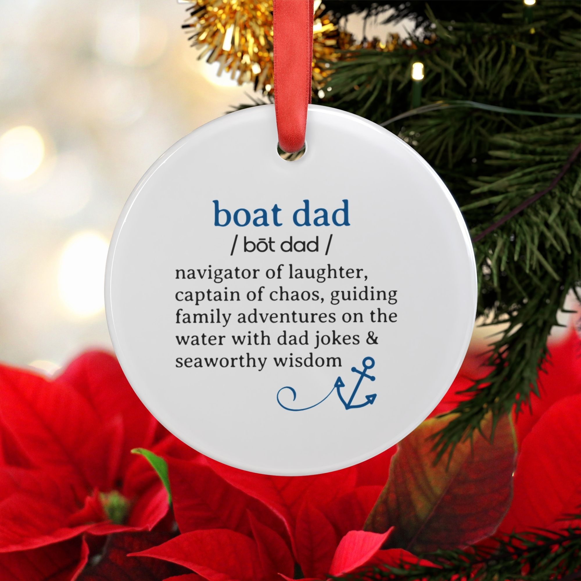 Boat Dad Definition Ornament - Acrylic